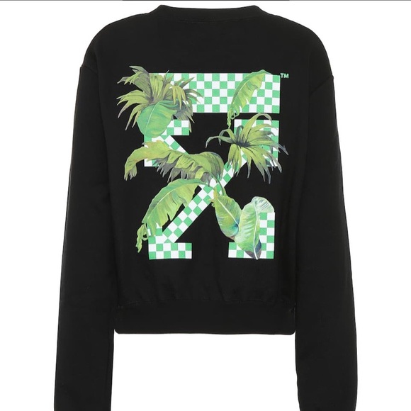 off white black and white sweatshirt
